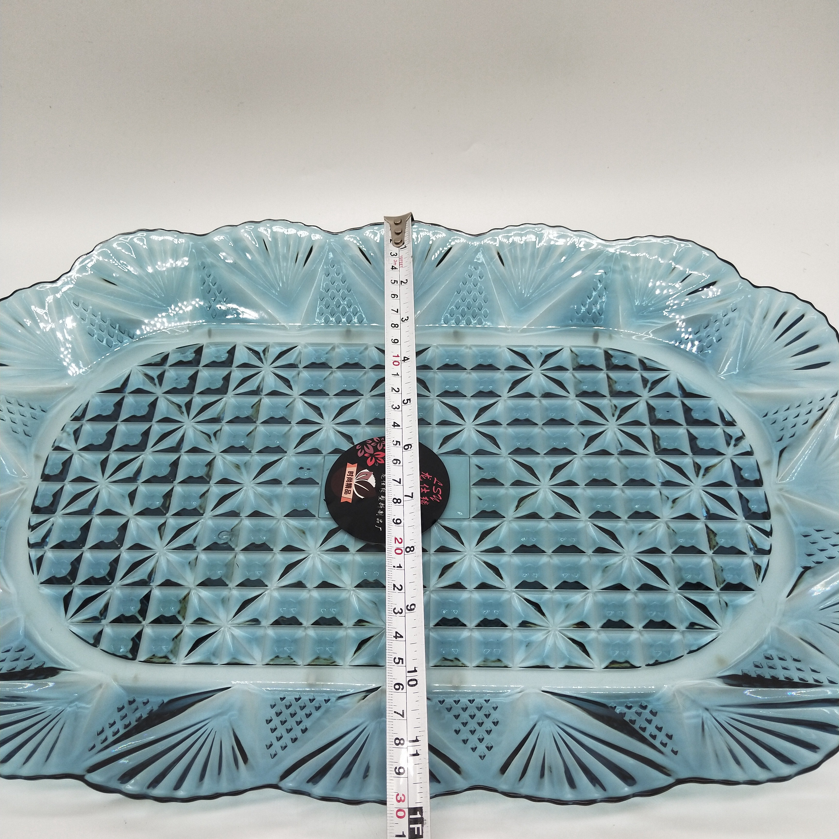 新款塑料果盘瓜子糖果盘6976水晶果盘方盘详情图4