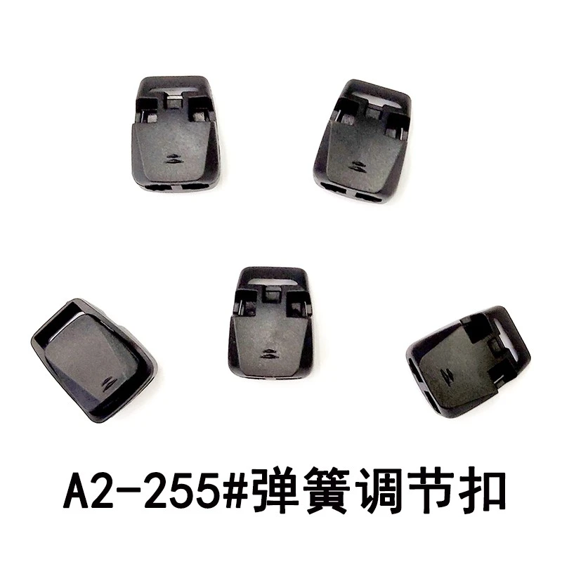 Spring buckle button type spring buckle adjustment buckle plastic double-hole rope buckle adjustment pig nose buckle detail image 2
