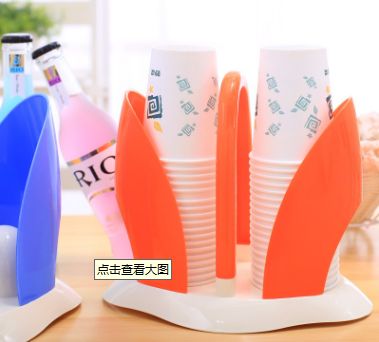 Eco-friendly double cup holder Cup holder Glass base Disposable paper cup fan rack Glass holder large capacity storage