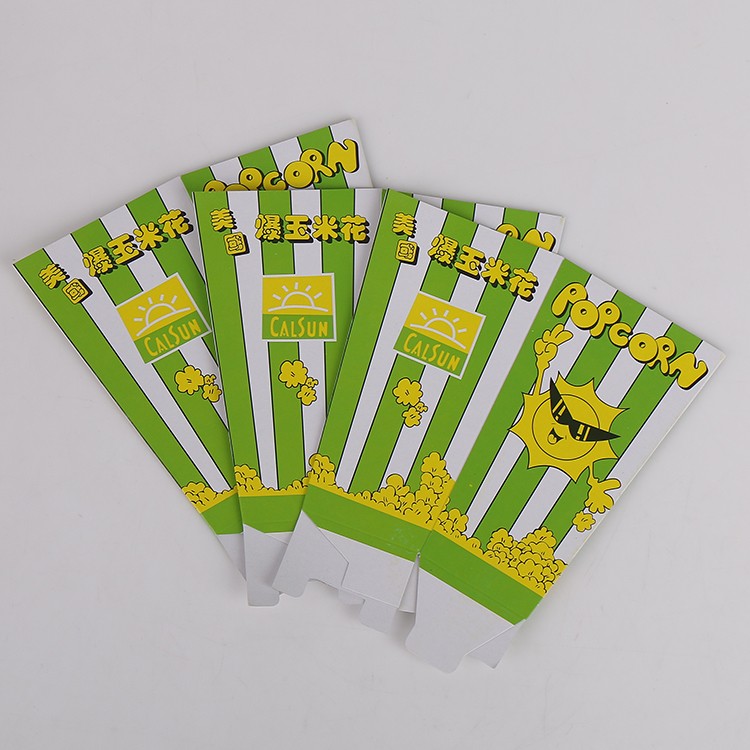 Popcorn Box Folding Popcorn Box Popcorn Box Disposable Food Box Box Box Square Packaging Box Customized undefined