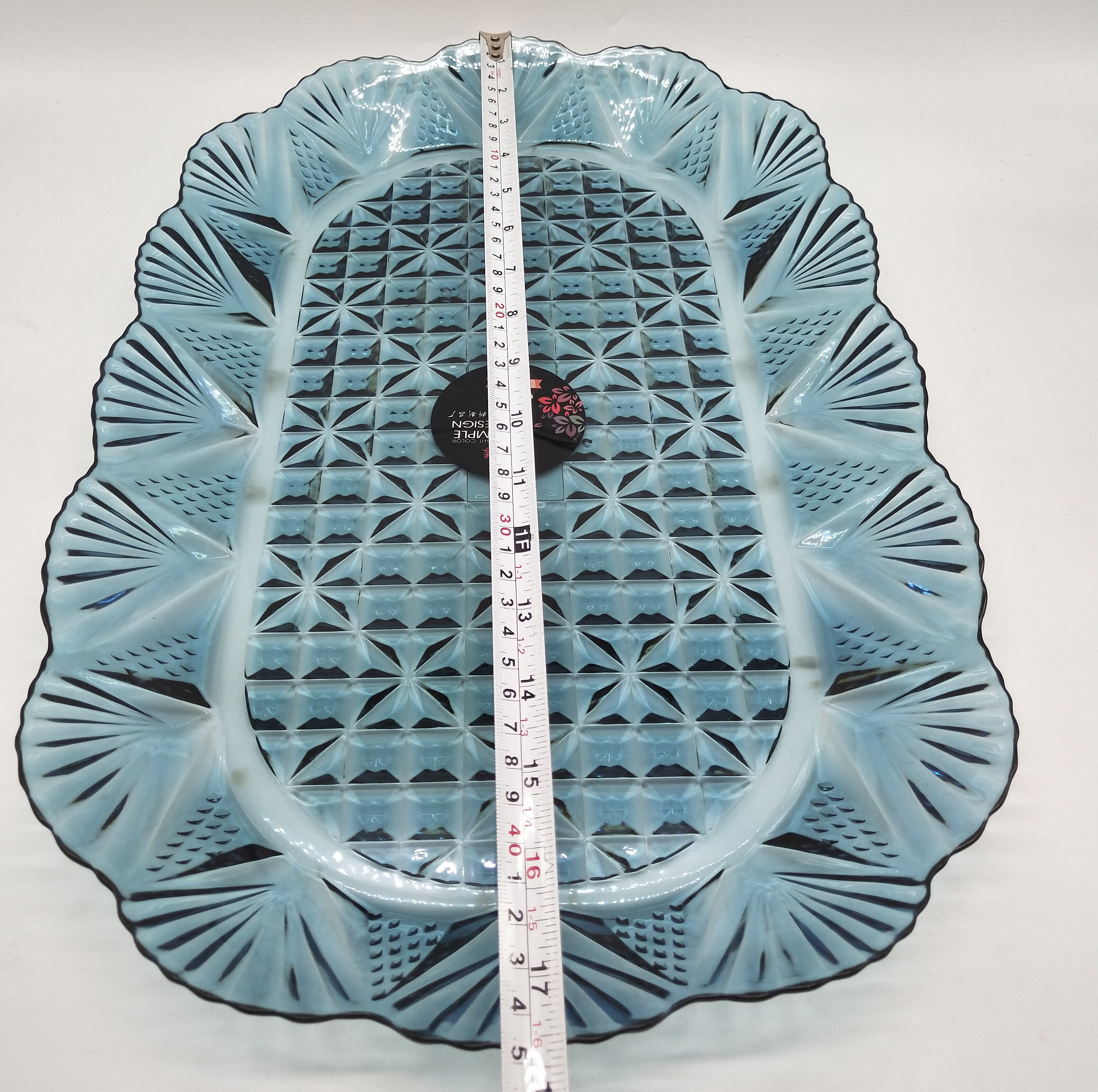 新款塑料果盘瓜子糖果盘6976水晶果盘方盘详情图5