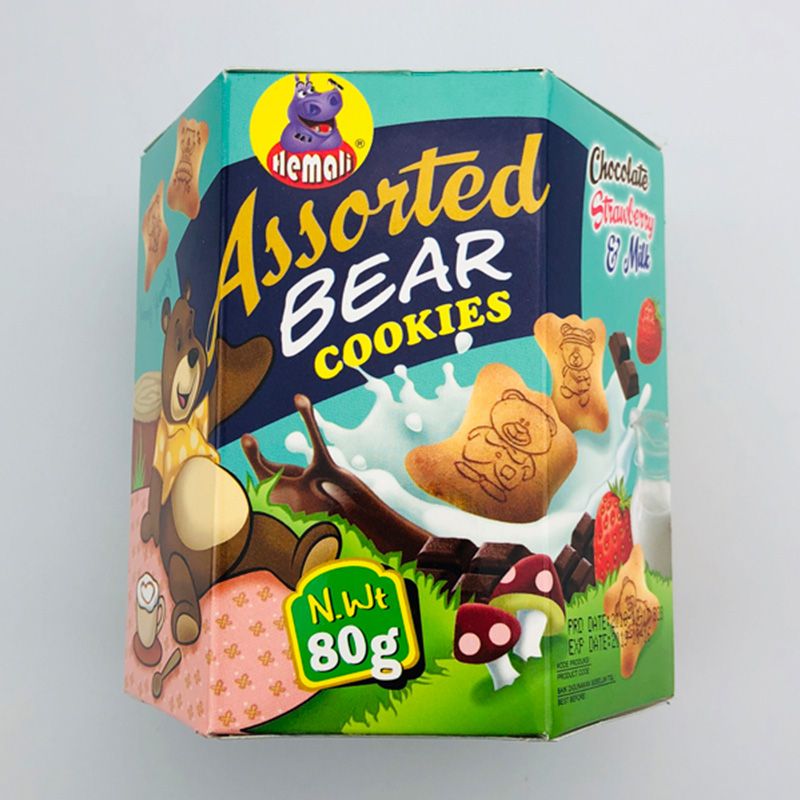 He Ma Li brand mixed flavor bear-shaped sandwich cookies Specification image