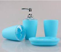 New creative simple bathroom set Bathroom supplies plastic bathroom four-piece set plain bath and wash