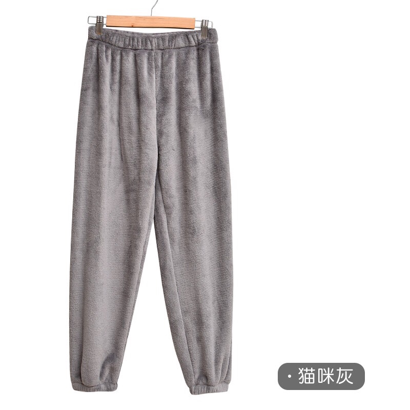 Best-selling fairy warm pants for outerwear, lazy coral fleece home loose pajama pants for autumn and winter, thickened fleece pants details Picture