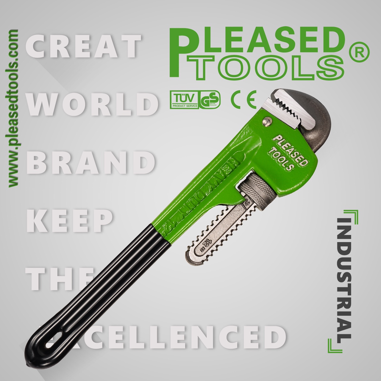 American heavy duty pipe wrench thumbnail