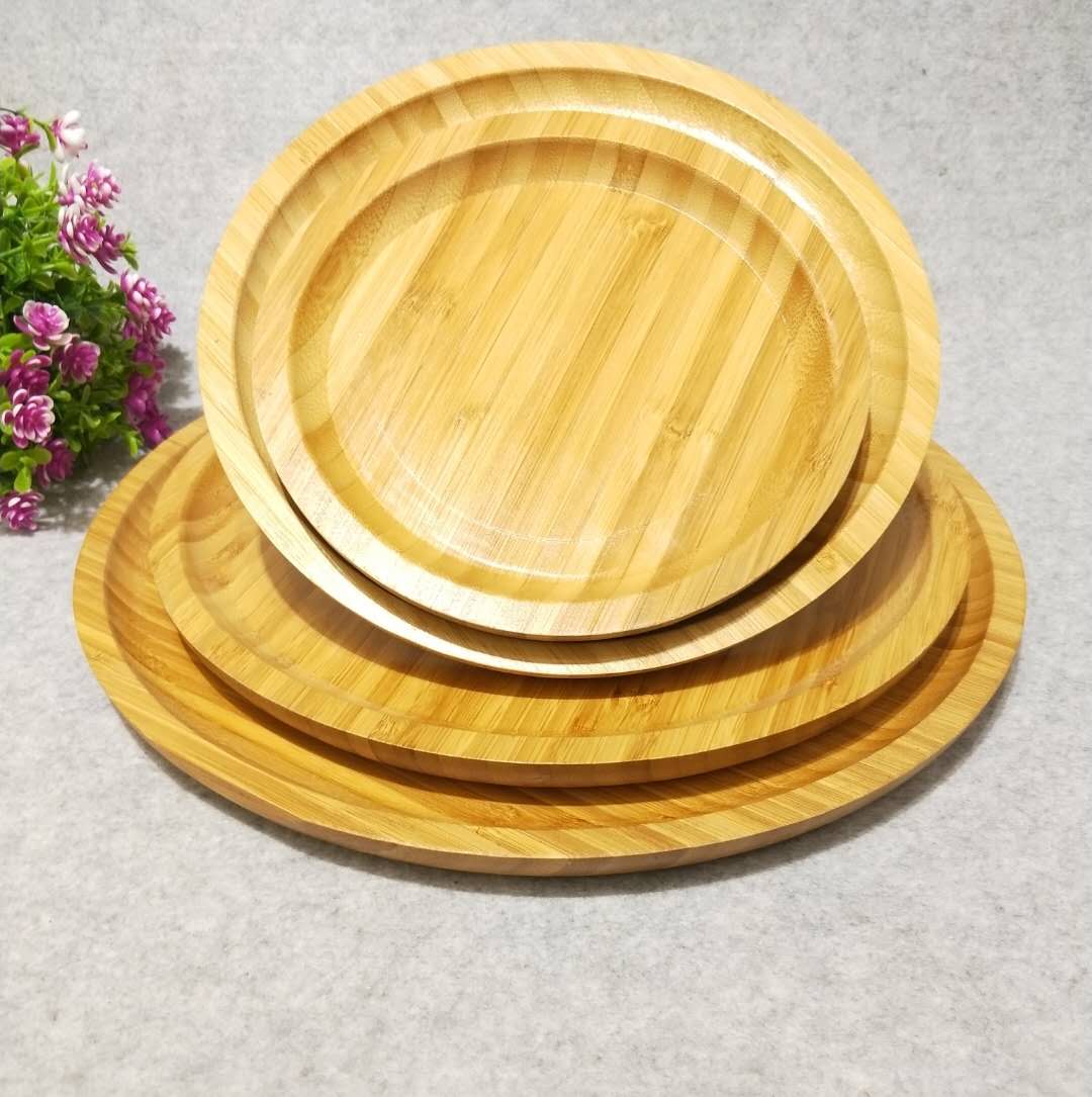 Bamboo round tray details Picture