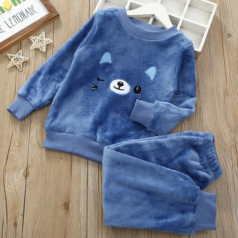 儿童睡衣秋冬珊瑚绒家居服2020新款宝宝加绒加厚套装小孩保暖冬装详情图10