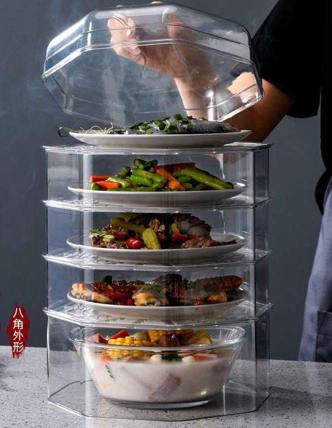 35823多层保温菜罩新款厨房餐桌菜罩子盖菜饭菜防尘罩细节图