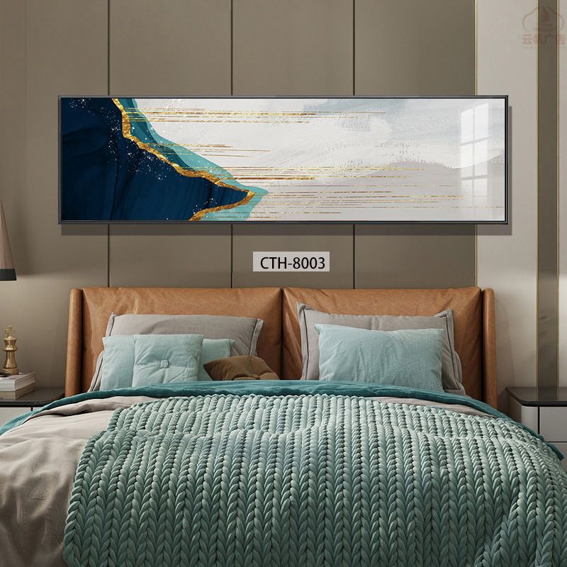 وضع لافتات جديدة على الأسرّة ترسم الجدران الخلفية البسيطة الحديثة ترسم اللوحات التجريدية لغرف الفنادق