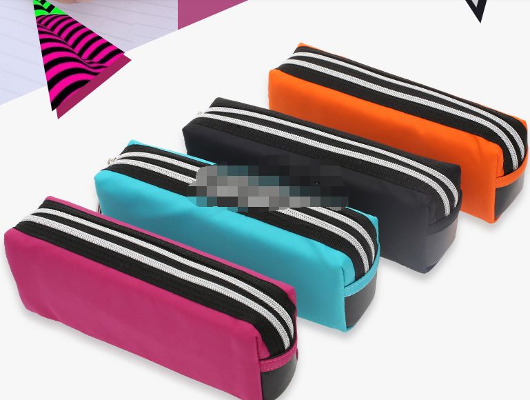 Double large capacity pencil case Student pencil case Stationery pencil case simple