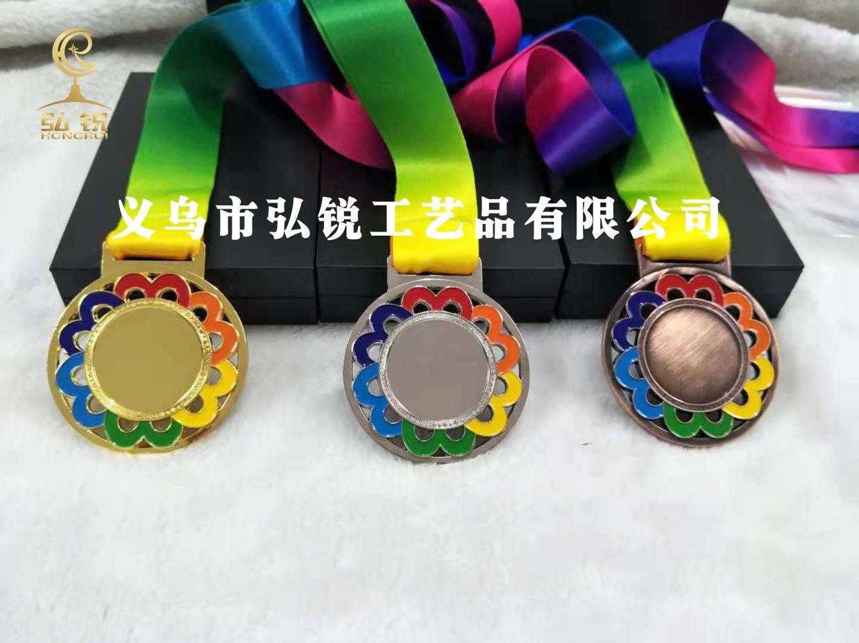 HR-012 Blank Rainbow High-end Medal, high-quality medal, Blank competition rewards, customizable logo detail image 2