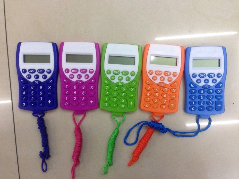 Cordage calculator, pocket calculator, cartoon calculator thumbnail