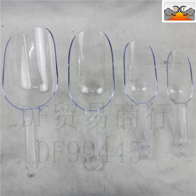 DF99445 Transparent Multi-purpose shovel Plastic ice shovel Thickened PC Transparent ice shovel Shovel Food shovel Shovel flour shovel shovel tea shovel milk DF TRADING HOUSE