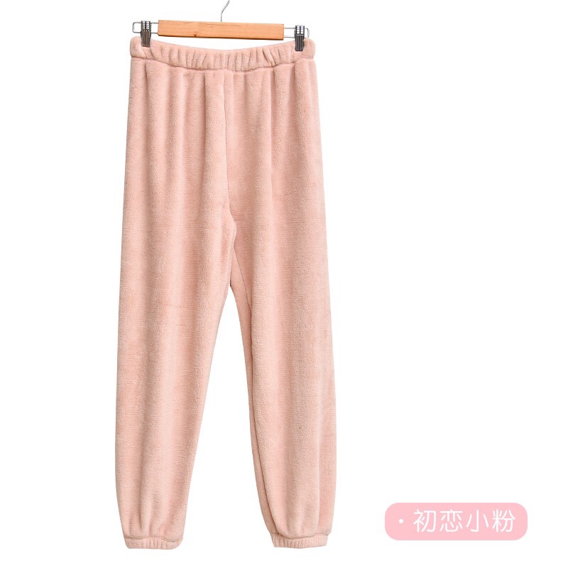 Best-selling fairy warm pants for outerwear, lazy coral fleece home loose pajama pants for autumn and winter, thickened fleece pants