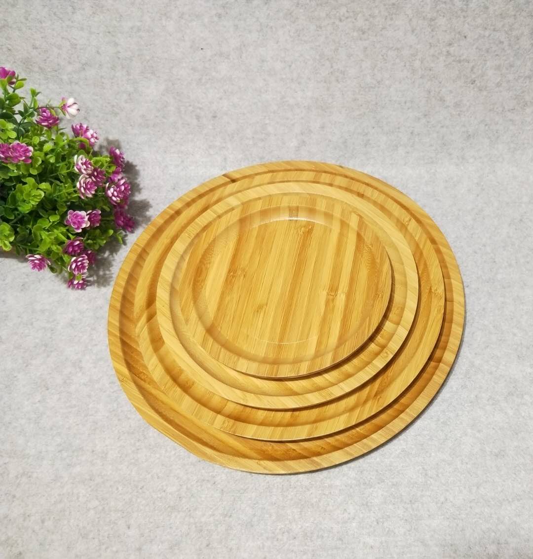 Bamboo round tray