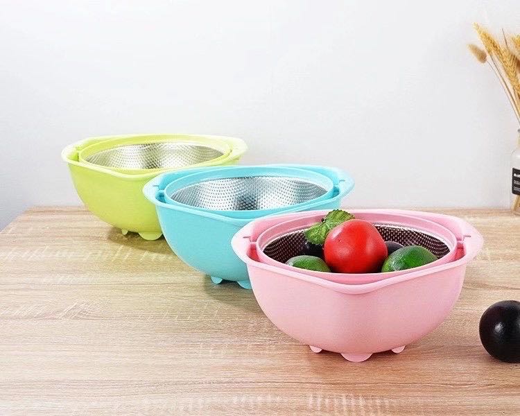 Stainless Steel Rice Sieve, Rice Basket, Color Ear, Color Handle Rice Sieve Specification drawing