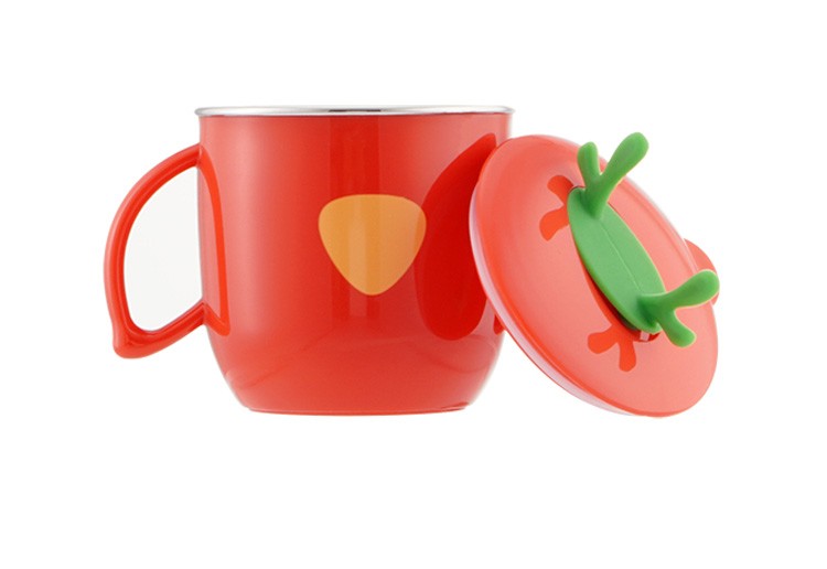 The stainless steel inner liner of the children's creative cup is made of 304 food-grade safety material, which is heat-resistant, anti-slip and cartoonish cute detail image 6