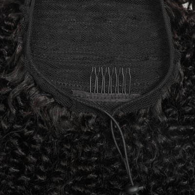 Real human hair wig female, European and American wig female detail image 4