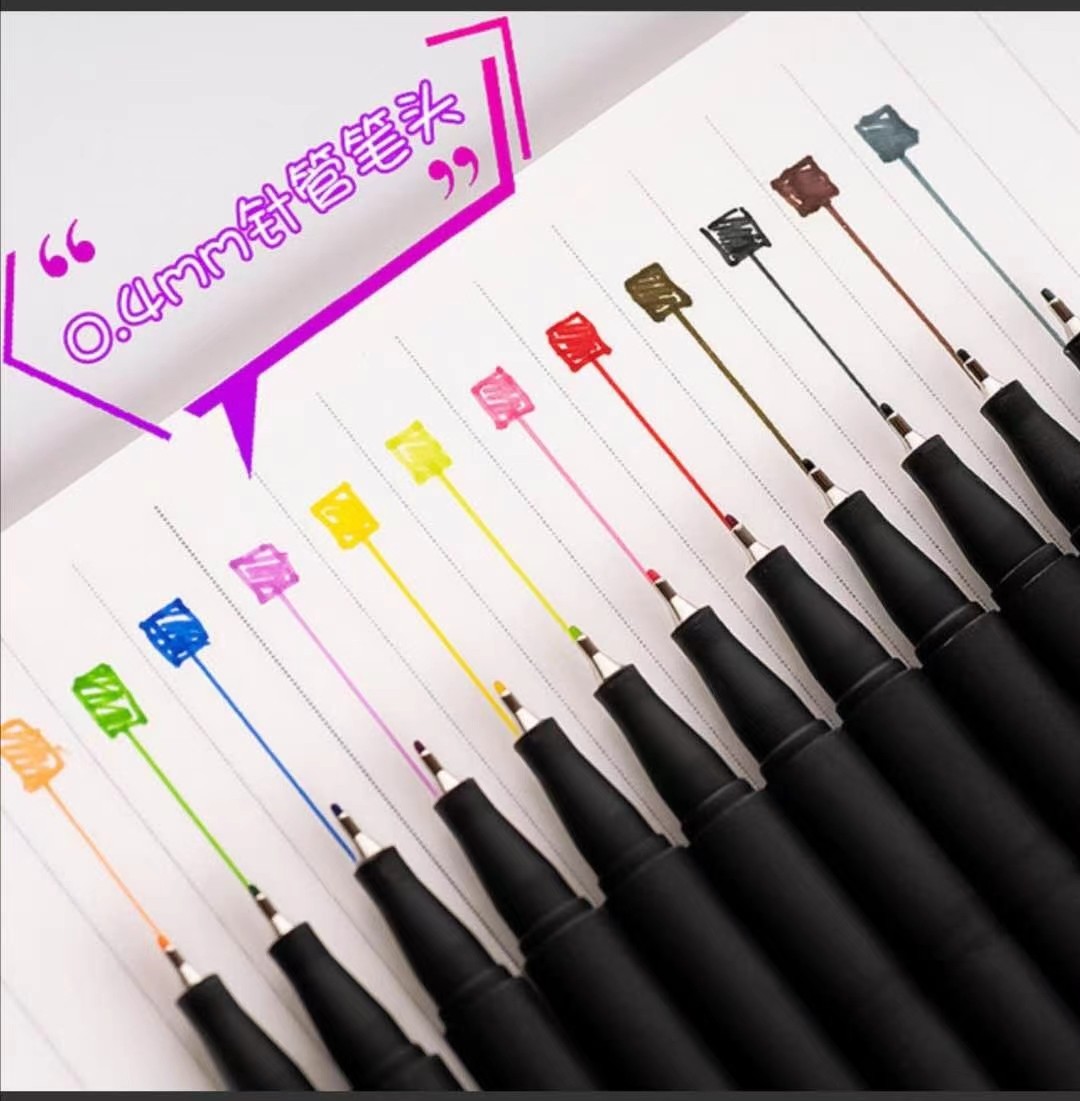 义乌好货定制热卖水彩勾线笔绘画套装中性笔0.4针管笔描边笔工厂详情图6