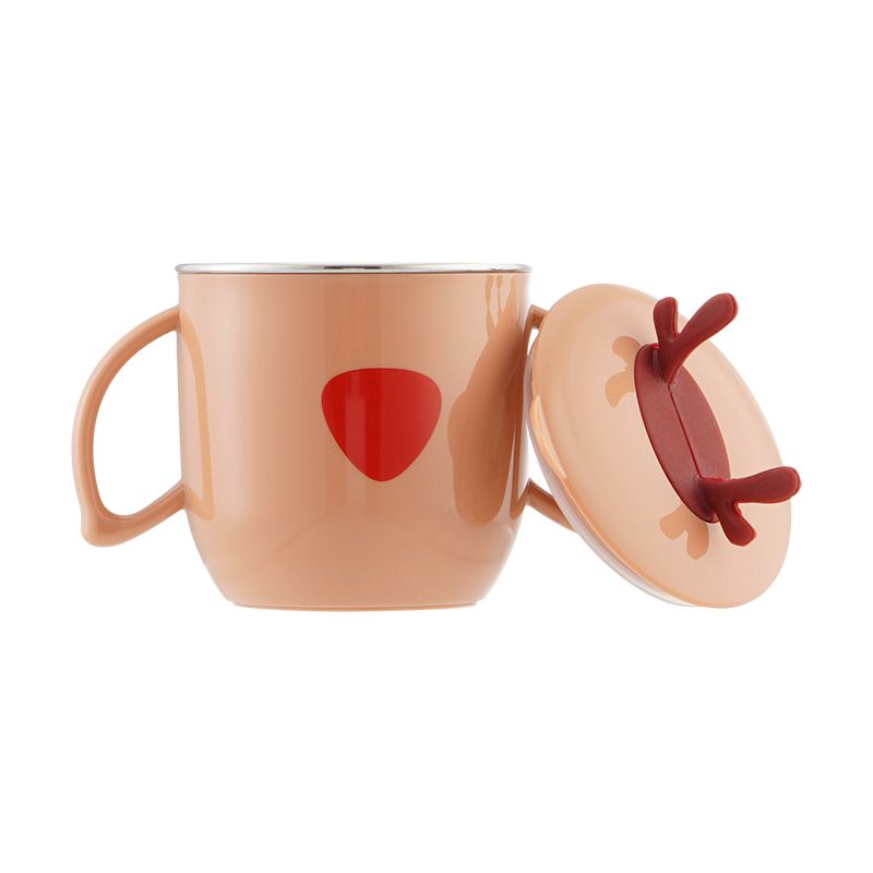 儿童创意杯子不锈钢内胆304食品级安全材质防烫防滑卡通可爱