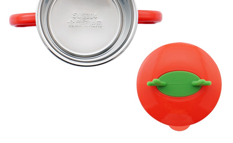 The stainless steel inner liner of the children's creative cup is made of 304 food-grade safety material, which is heat-resistant, anti-slip and cartoonish cute detail image 2