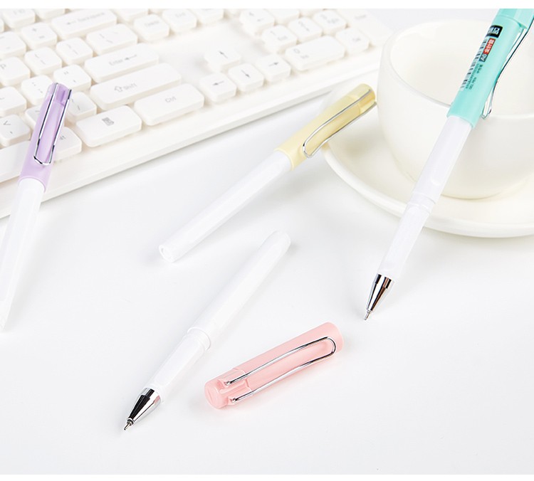 Vio candy-colored fountain Pen 0.5mm A6 neutral student pen, full needle tip, fresh and light signature pen pic 12