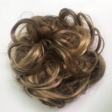 High-temperature silk wig, European and American updo, messy hair bands, fluffy bun hairstyle detail image 1