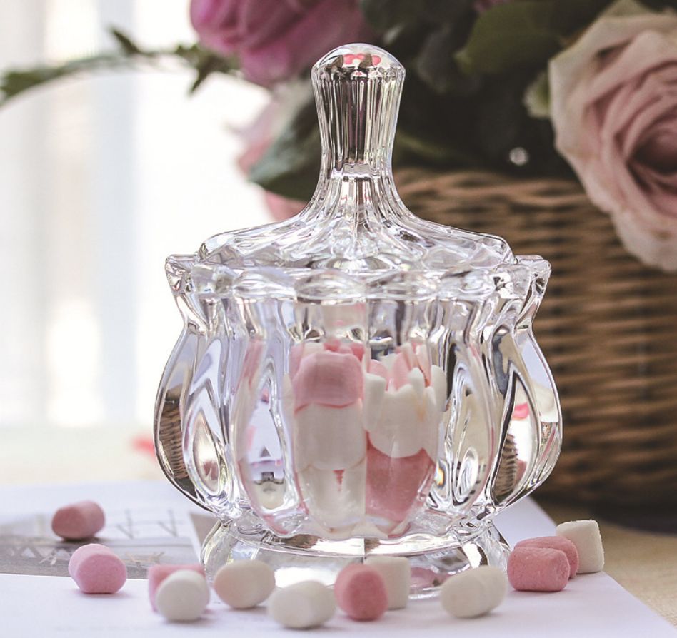 Glass sugar cylinder vertical bar sugar cylinder thumbnail