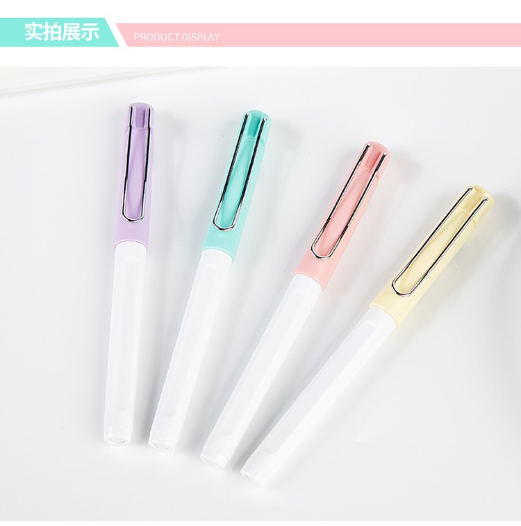 Vio candy-colored fountain Pen 0.5mm A6 neutral student pen, full needle tip, fresh and light signature pen pic 11