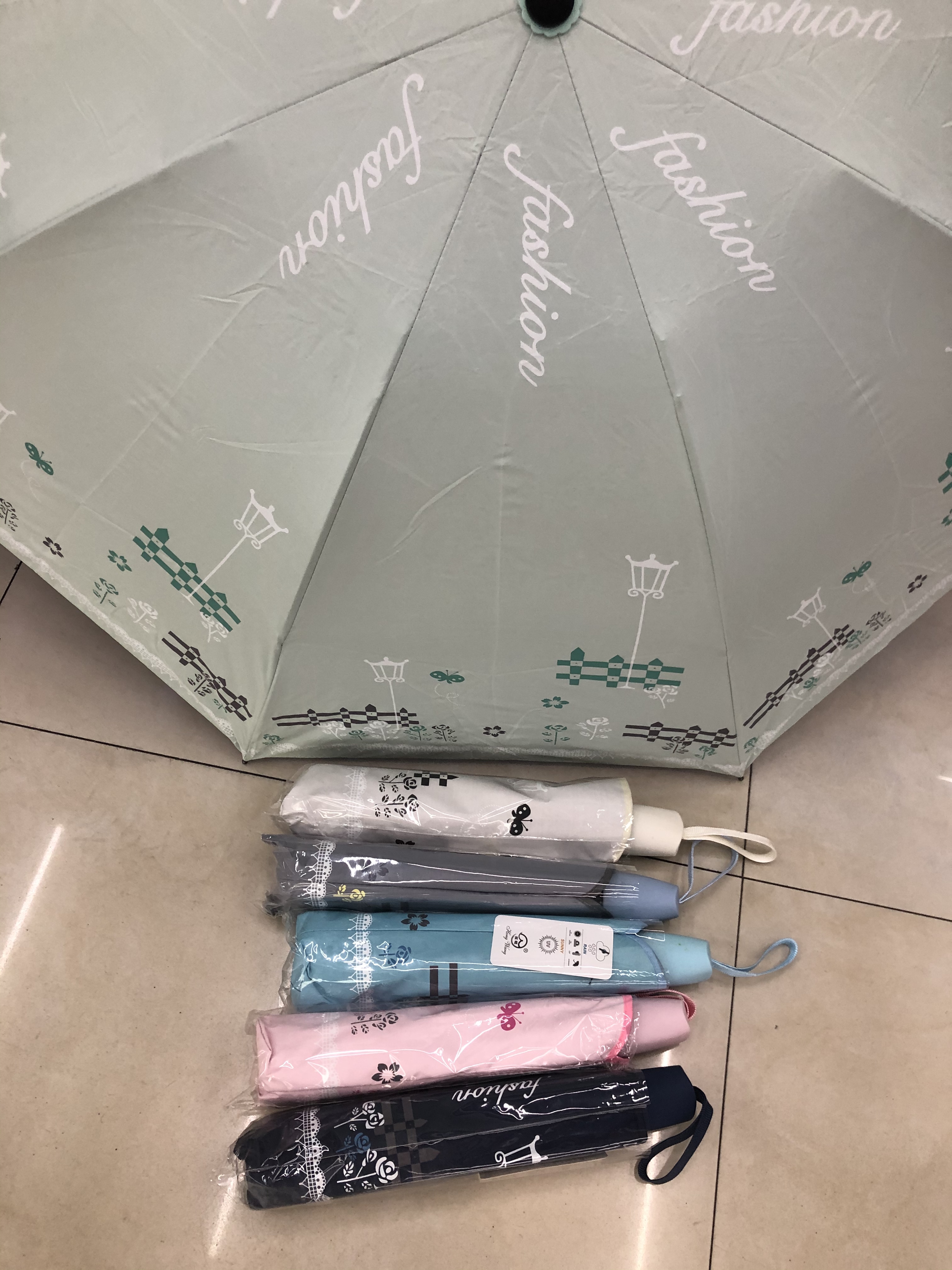 Three Sections Vinyl Umbrella undefined