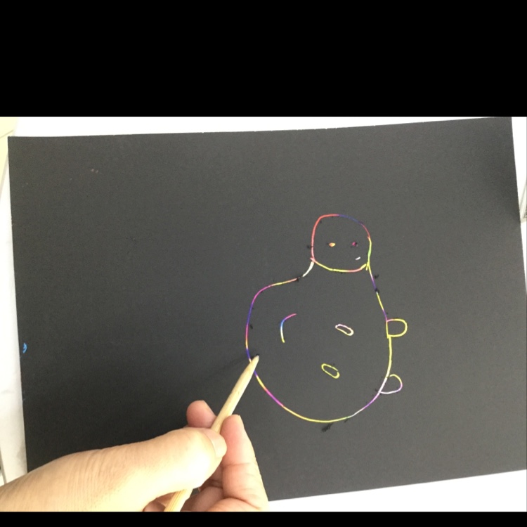 刮画纸幼儿园手工涂鸦创意彩色绘画美术材料黑色蜡儿童炫彩刮刮画详情图3