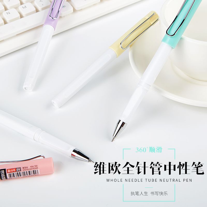 Vio candy-colored fountain Pen 0.5mm A6 neutral student pen, full needle tip, fresh and light signature pen