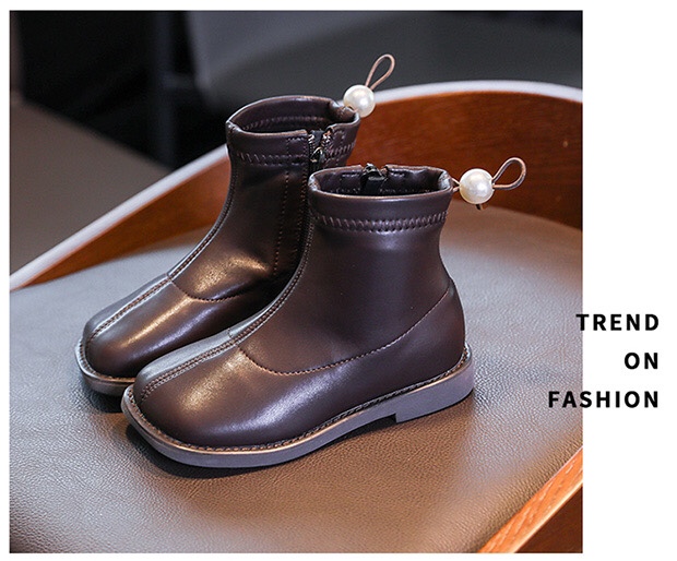 Girl's Martin boots new fashion versatile ankle boots leather version of children's boots spring and autumn single boots trend thumbnail