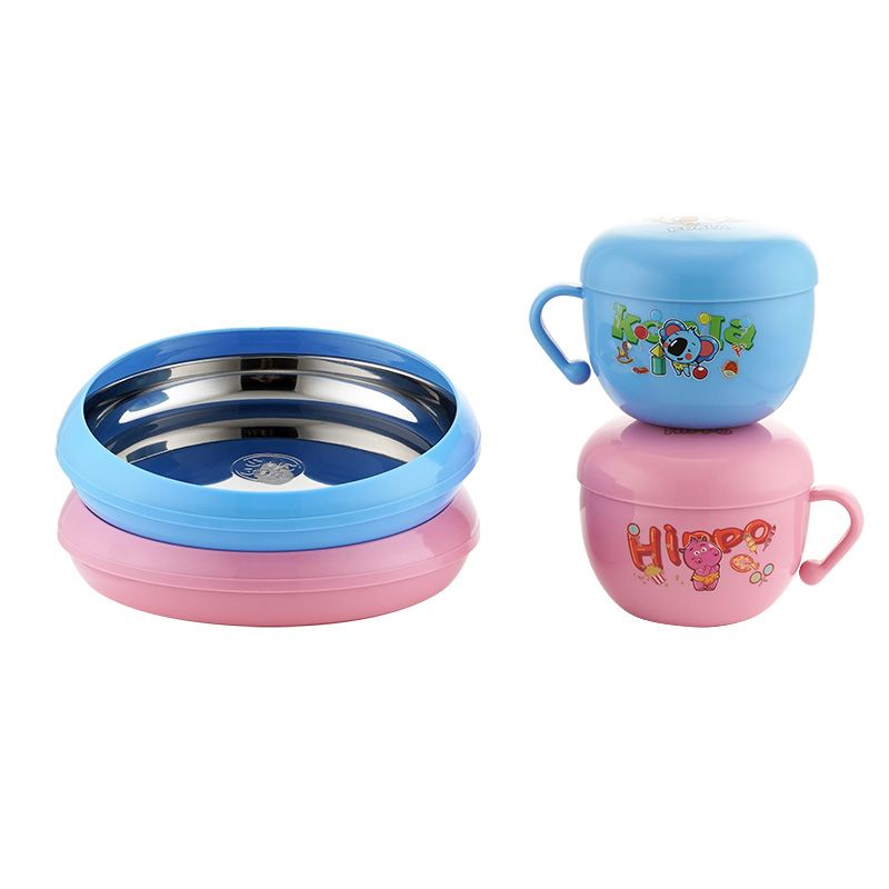 Children's creative cup, stainless steel inner liner, 304 food-grade safety material, heat-resistant and anti-slip, cartoon cute and portable Item Picture