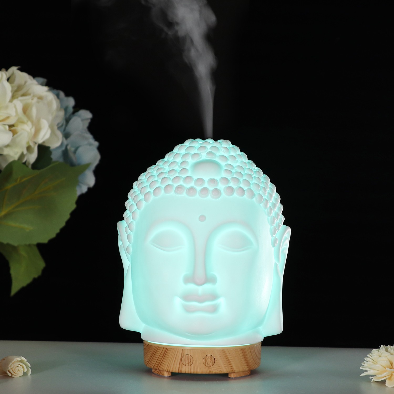 Amazon's best-selling ceramic aroma diffuser humidifier with seven-color lights and ultrasonic atomization can add essential oils detail image 6