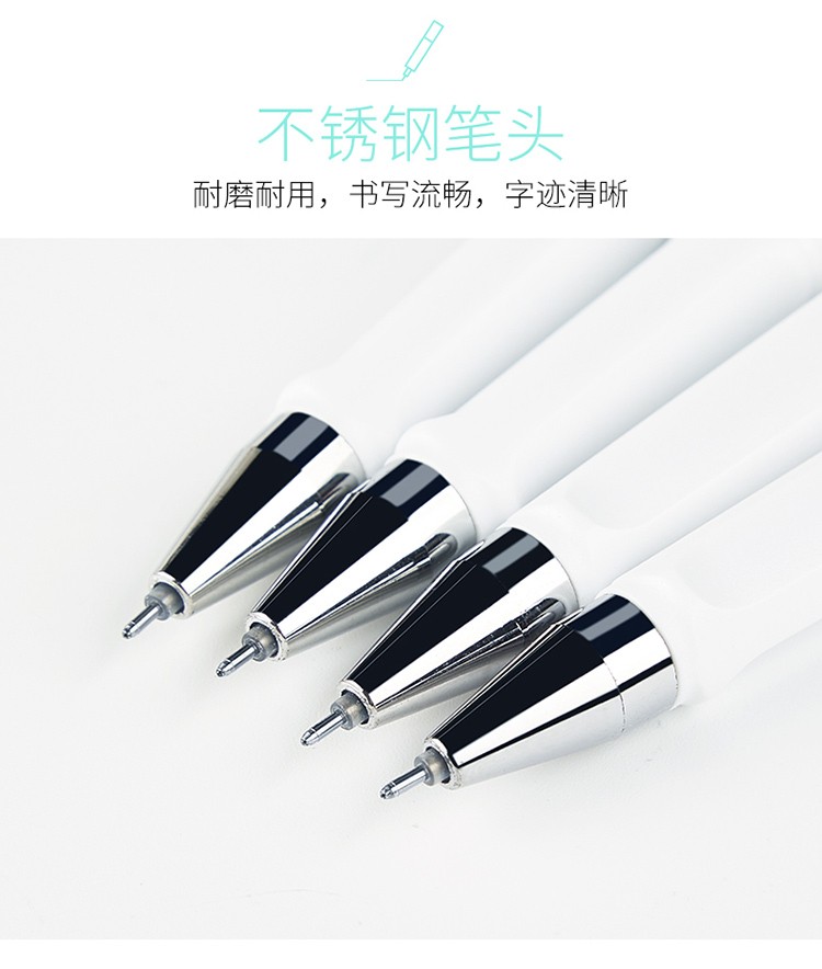 Vio candy-colored fountain Pen 0.5mm A6 neutral student pen, full needle tip, fresh and light signature pen pic 7