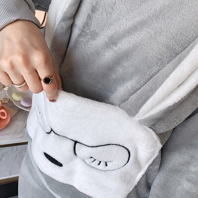 Student pajamas, thick and cute clothes, rabbit autumn plush, winter set, coral velvet detail image 7