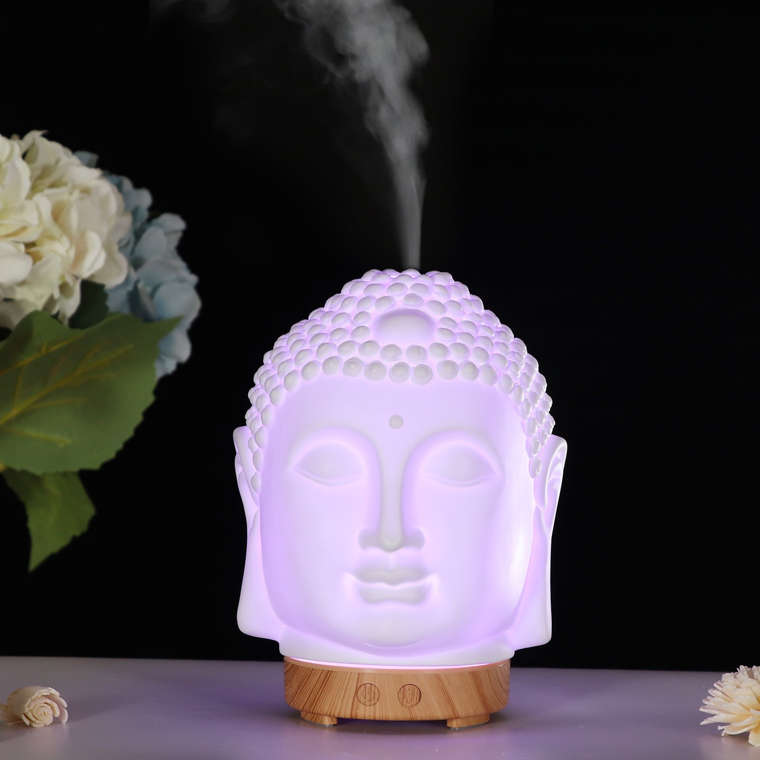 Amazon's best-selling ceramic aroma diffuser humidifier with seven-color lights and ultrasonic atomization can add essential oils detail image 7