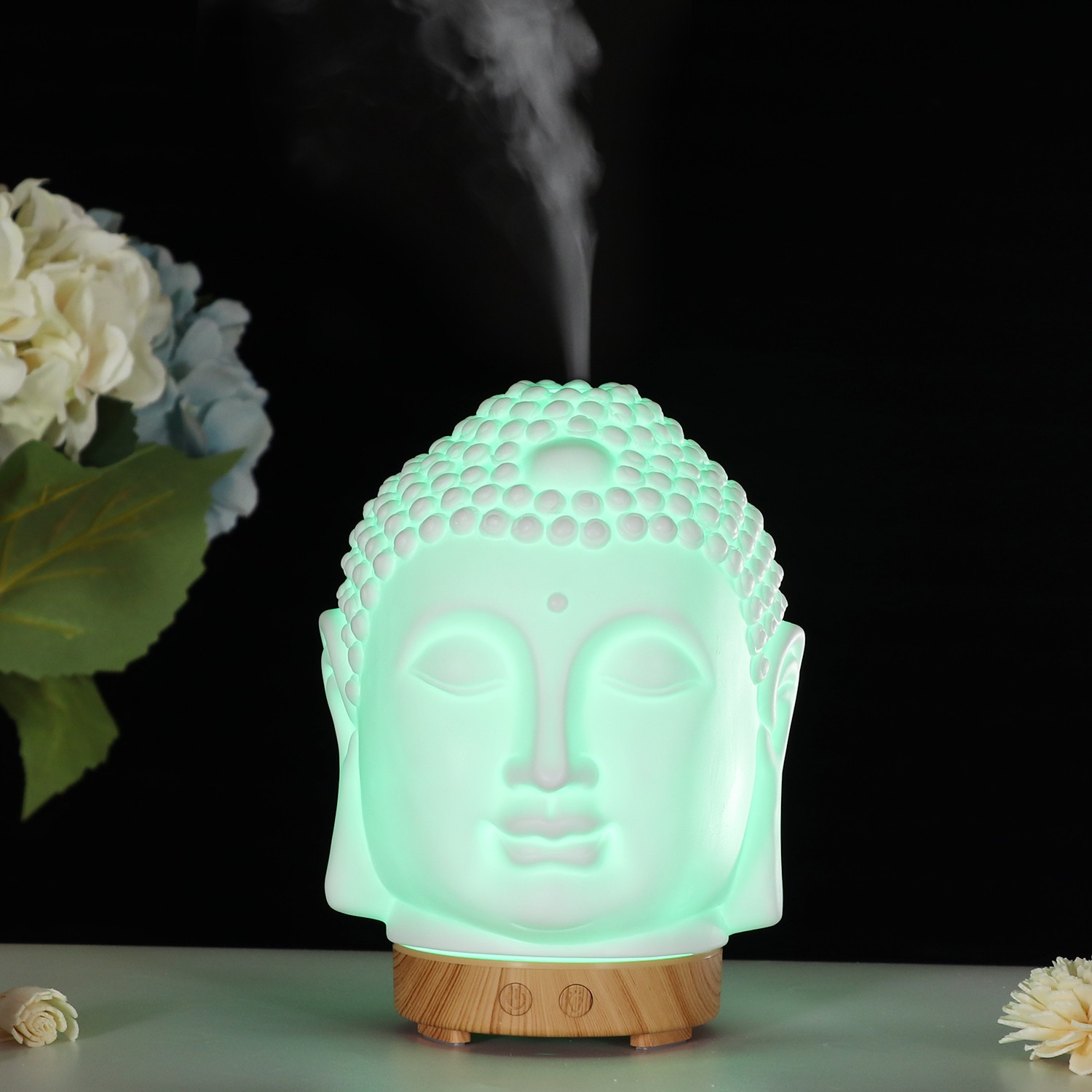 Amazon's best-selling ceramic aroma diffuser humidifier with seven-color lights and ultrasonic atomization can add essential oils detail image 5