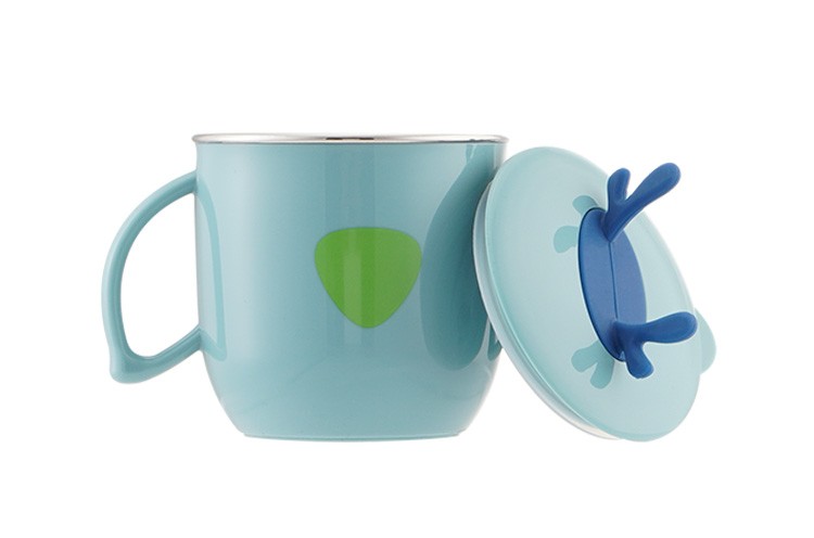 The stainless steel inner liner of the children's creative cup is made of 304 food-grade safety material, which is heat-resistant, anti-slip and cartoonish cute detail image 7