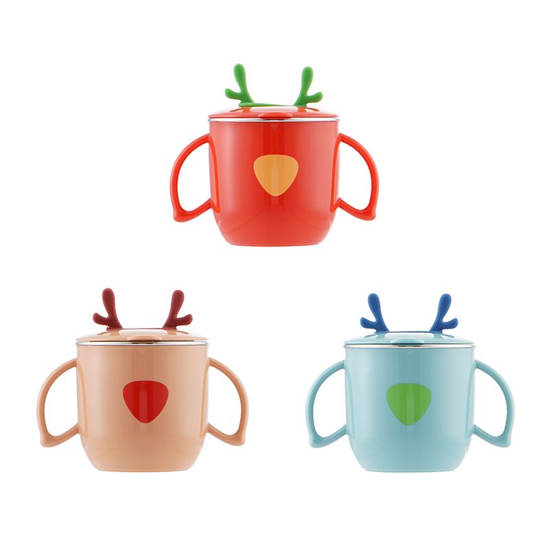 The stainless steel inner liner of the children's creative cup is made of 304 food-grade safety material, which is heat-resistant, anti-slip and cartoonish cute Application Scenario