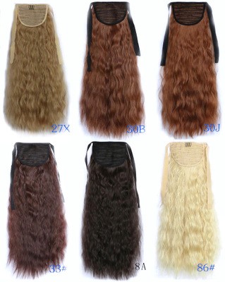 Hot-selling wigs with ties, ponytails, corn perches, fireworks perches, instant noodle rolls, wool rolls, and wig pieces detail image 3