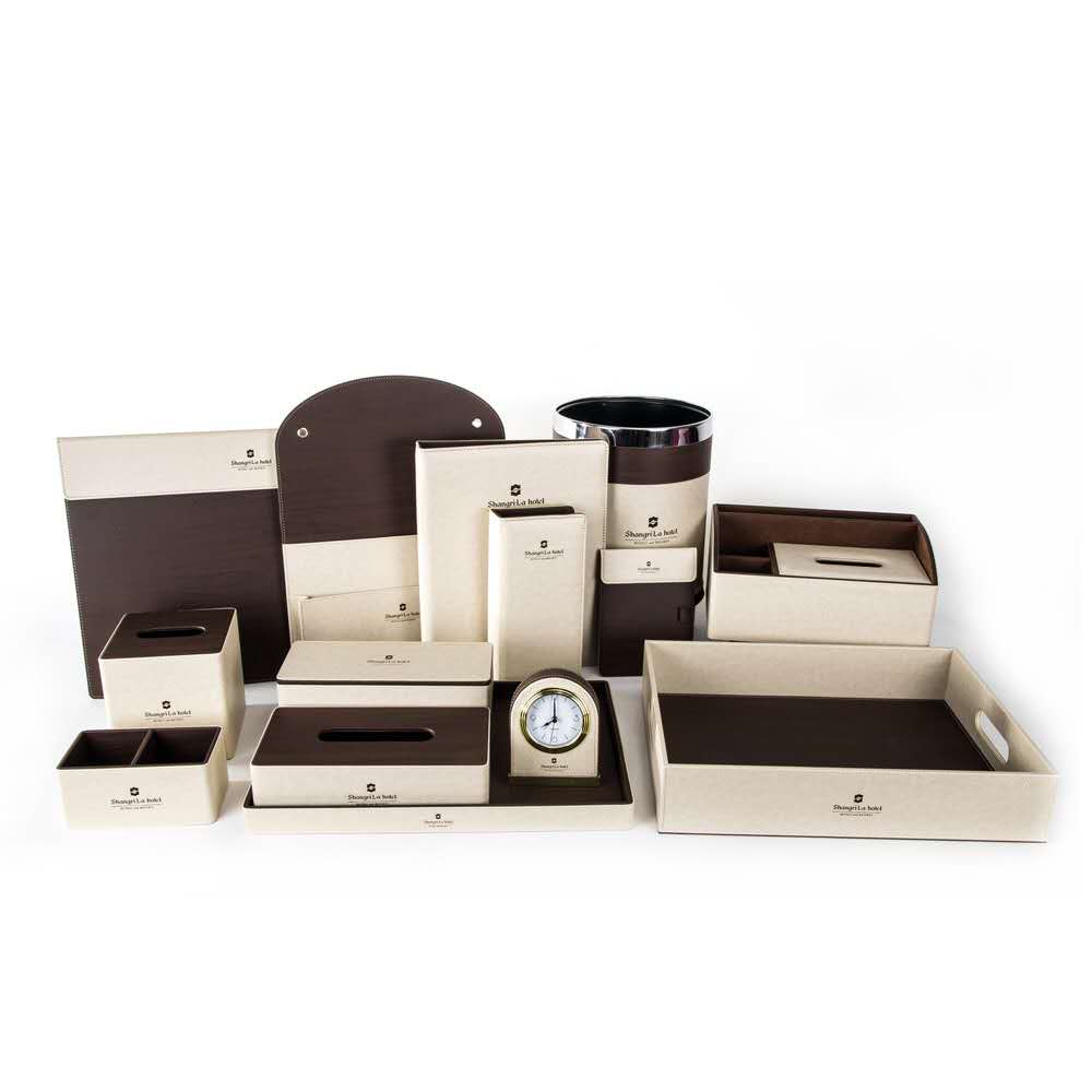 Hotel Leather Goods Set, Tissue Box, Trash can Service Guide