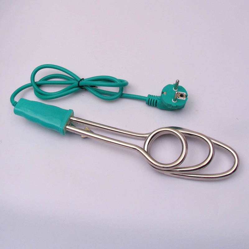 Factory direct sales for export: Green handle three-turn quick-heating water heater electric heating tube 1500W HJ-1516-3 detail image 2