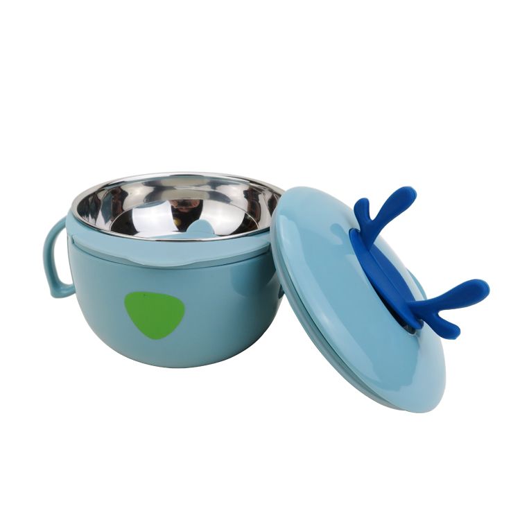 The inner liner of the children's creative bowl is made of 304 food-grade safe material, which is heat-resistant and anti-slip. It is cartoonish, cute and portable details Picture