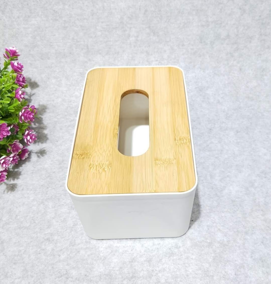 厂家直销天然环保竹盖纸巾盒图