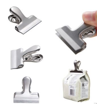 4cm stainless steel sealing clip Bag food sealing clip Small stainless steel folder snack sealing clip
