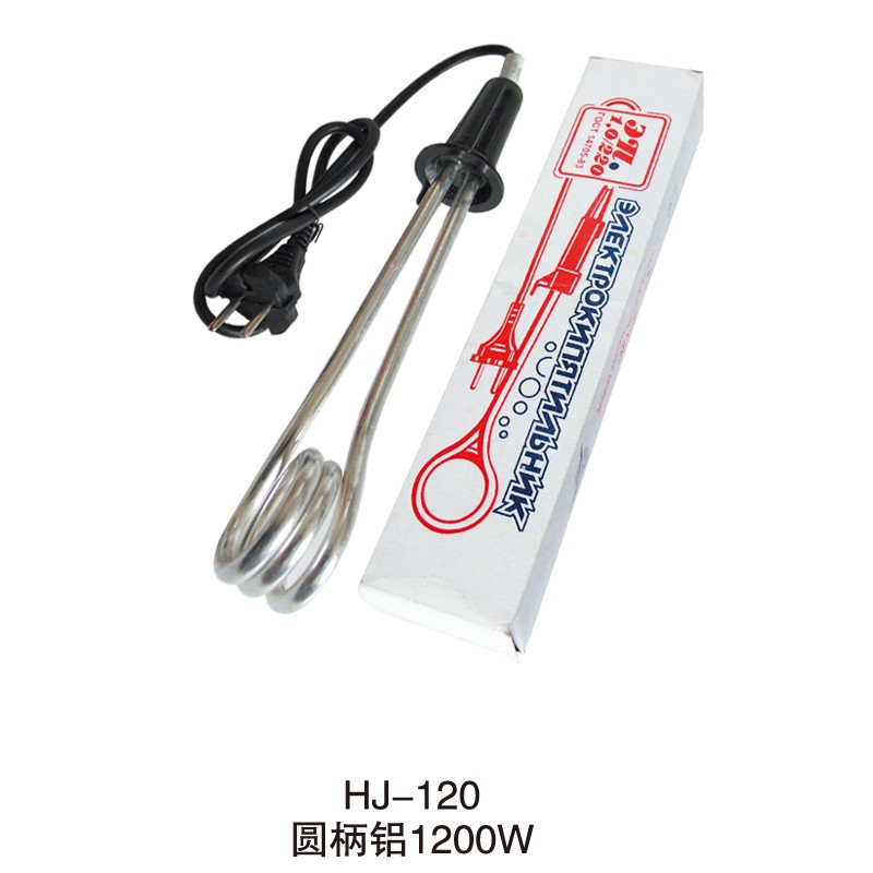 Factory direct sales of water heaters, fast heating water heaters, electric heating rods, round handles, aluminum tubes, 1200W HJ-120 detail image 1