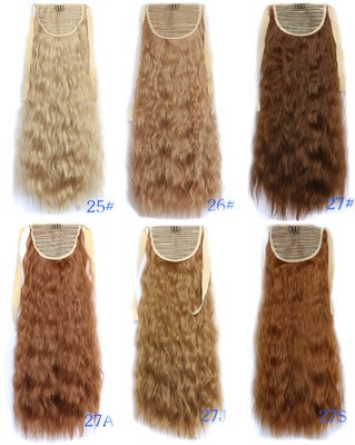 Hot-selling wigs with ties, ponytails, corn perches, fireworks perches, instant noodle rolls, wool rolls, and wig pieces detail image 4
