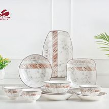 碗碟套装家用碗筷创意个性陶瓷汤面碗吃饭碗盘子菜盘鱼盘餐具套装